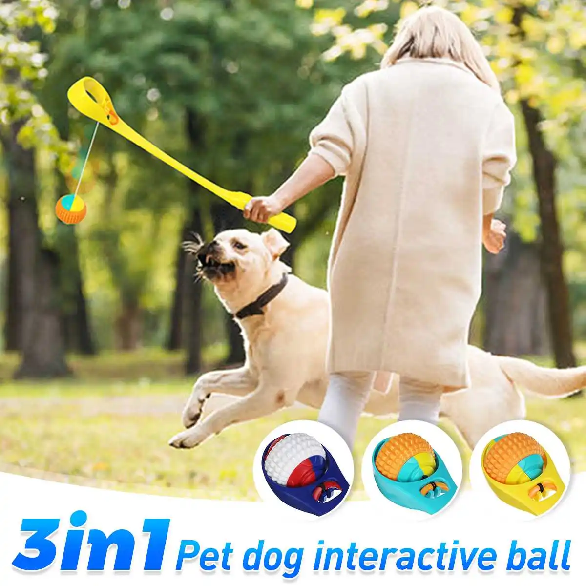 Pet Dog Chew Toy Dog Stress relieving Throwing Cue Ball Thrower
