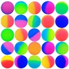 Fun High Bounce Toy Balls Kids Gift Party Favor Decoration Kids Bouncing Ball Pattern  Two-color Bounce Ball Birthday Gift 2