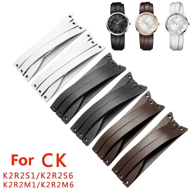 Ремешок из натуральной кожи для часов CK K2R2S1 K2R2S6 K2R2M1 K2R2M6 из воловьей кожи специальный интерфейс ремешок для часов аксессуары 20 мм