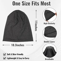 Solid Color Unisex Slouchy Beanie - Soft Lightweight Winter Warm Cap for Men Women Hip-Hop Running Daily Wear 2