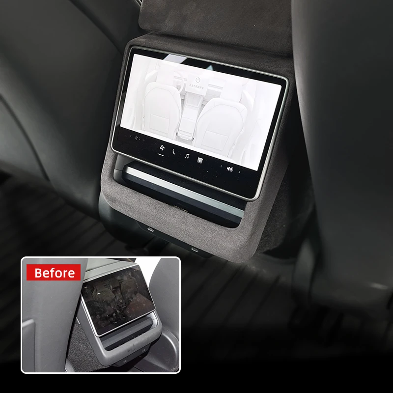 For Tesla Model Y Juniper 2025+ Launch Accessories For Tesla Model 3 Highland 2024 Central Control Armrest Box cover ABS Materia — view 4