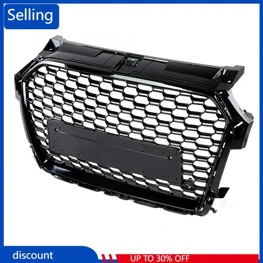 

Black Car Front Bumper Grille Grill for Audi RS1 2015 2016 2017 2018 car accessories fast ship