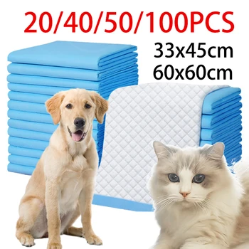 Sc3eefc8619114bc6966a4d881584a18c6.jpg 100/50/40/20PCS Pet Diaper Super Absorbent Disposable Dog Training Pee Pads Quick Dry Clean Cushion Cats Dog Supplies