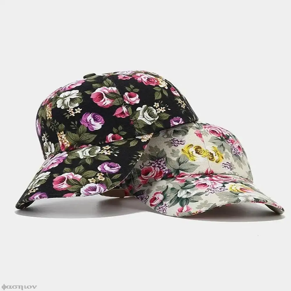 Neue Modische Blumenbedruckte Baseballkappe Bunter Sonnenschutz Hip-Hop Gorras Sport Snapback Hut für Frauen – Detail 5