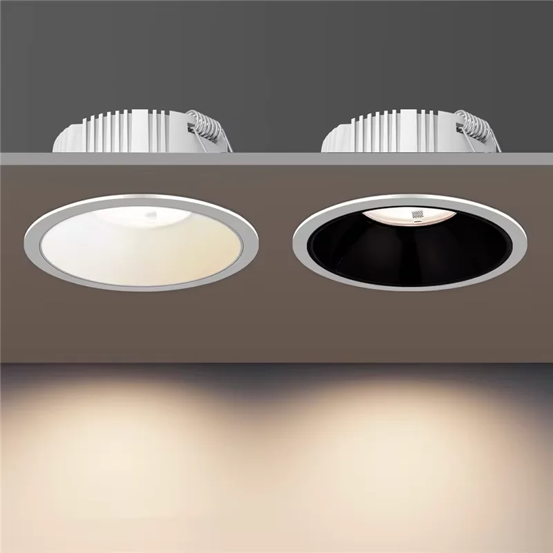 눈부심 방지 매립형 LED 다운라이트 디밍이 가능한 COB 천장 스포트라이트 5W-24W AC110-230V(드라이버 포함)