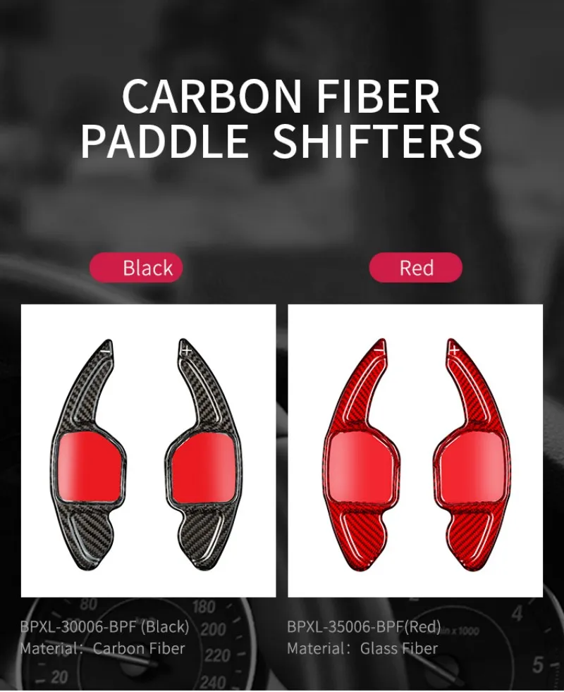 T-carbon Real Carbon Fiber Steering Wheel Paddle Shift Extension Shifters For Audi A5 A6 A8 S8 S5 S6 Q5 RS6 Q7