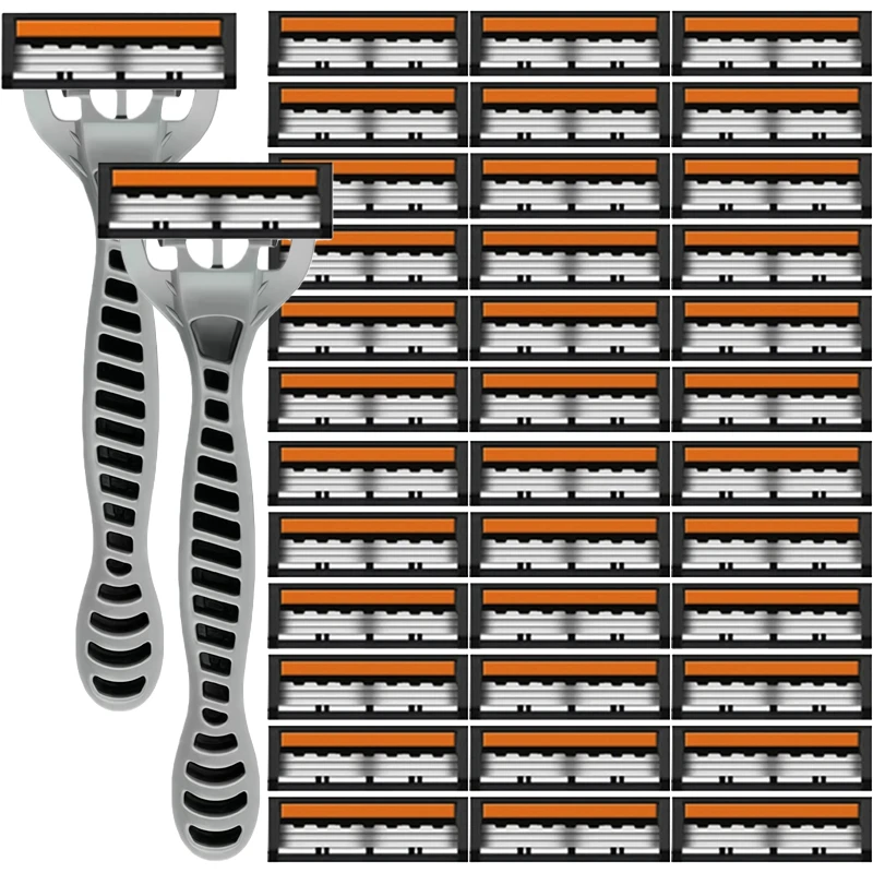 3-layer Stainless Steel Manual Safety Razor For Smooth Shaving_voghion.com