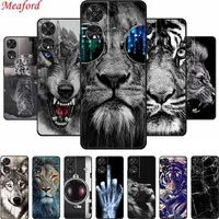 For TCL 505 Phone Case Cover Lion Wolf Tiger Black Silicone Soft Back Cover Case For TCL 505 Case Funda Para For TCL505 Shell 1