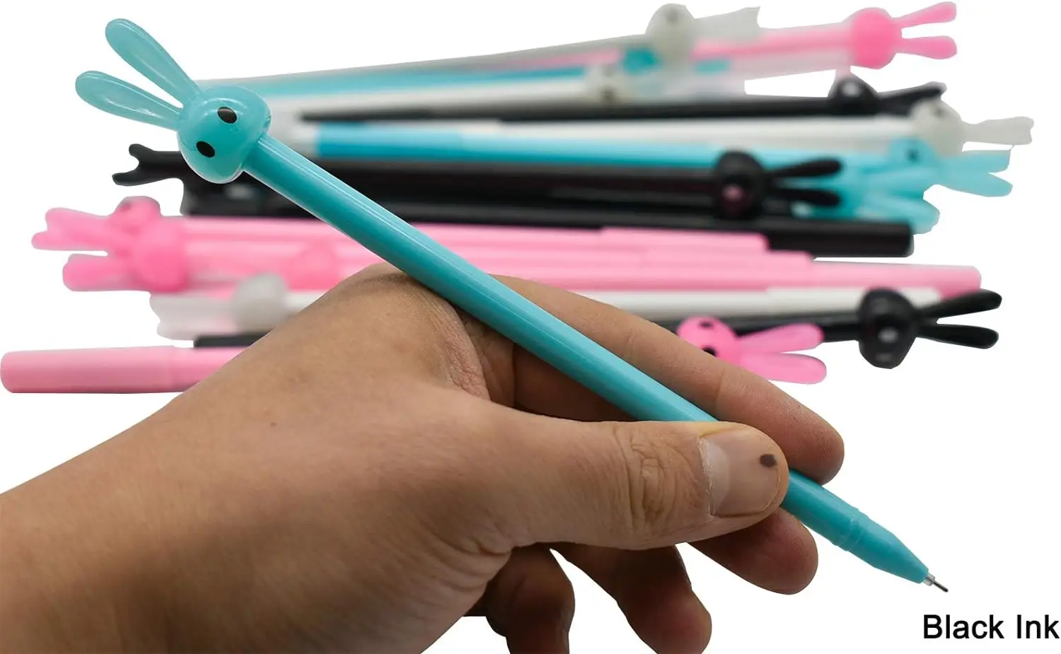 Rabbit Rollerball Gel Pens Set Cute Cartoon Animal Bunny Long