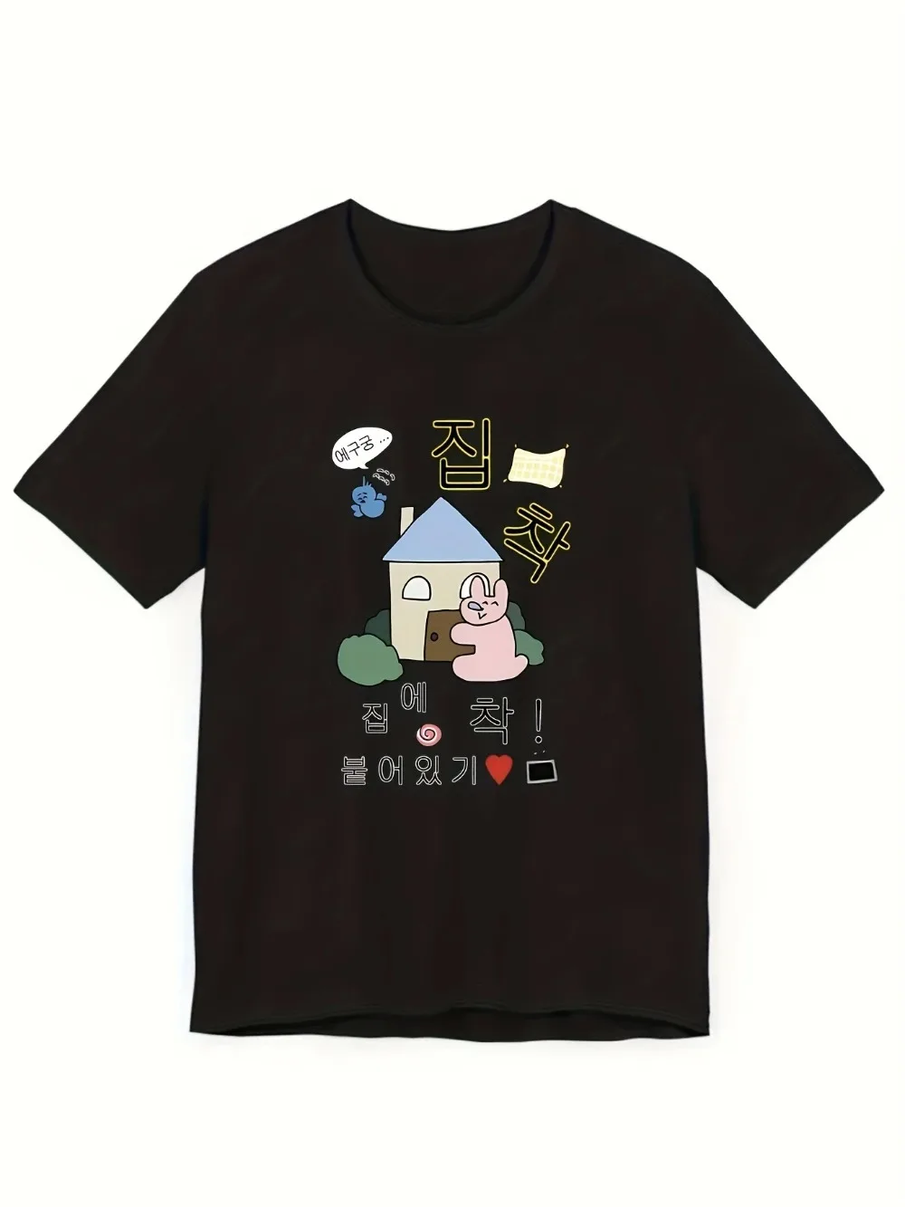 Damen Niedliches Bedrucktes Sommer-T-Shirt Koreanischer Ins-Stil OOTD Y2K Retro Street Style Schlankes Weiches Lässiges Oberteil für Dates Tägliches Tragen Trendig – Detail 5