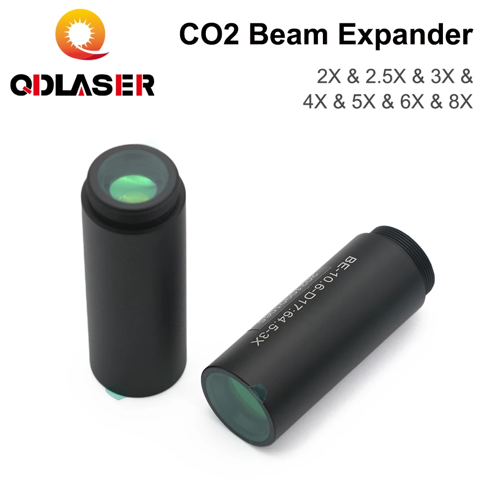 

QDLASER CO2 лазерный луч, расширитель 10600nm 2X 2.5X 3X 4X 5X 6X 7X 8X 10X, гальванический лазер