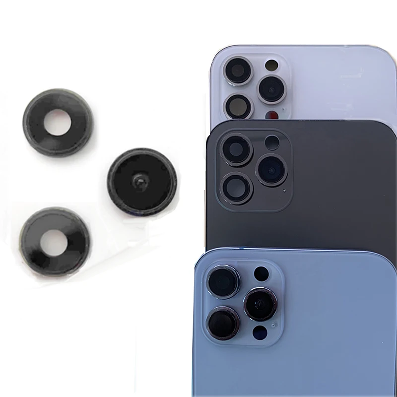 For iPhone X Xs like 13pro Small Camera Glass Lens With Frame Fake