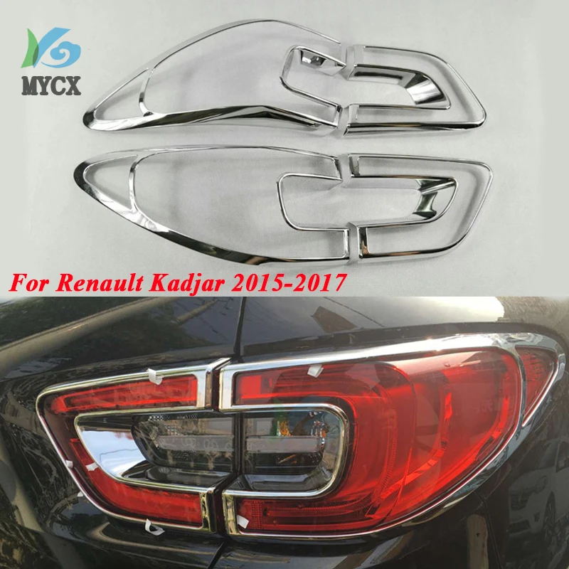 

4 шт., хромированные задние фонари для Renault Kadjar 2015 2016 2017 ABS