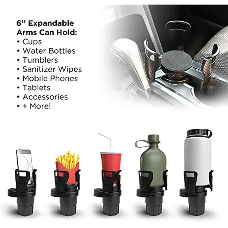 360&deg; Car cup holder multifunctional car cup holder carbon fiber retractable rotating car drink Rotating Base
