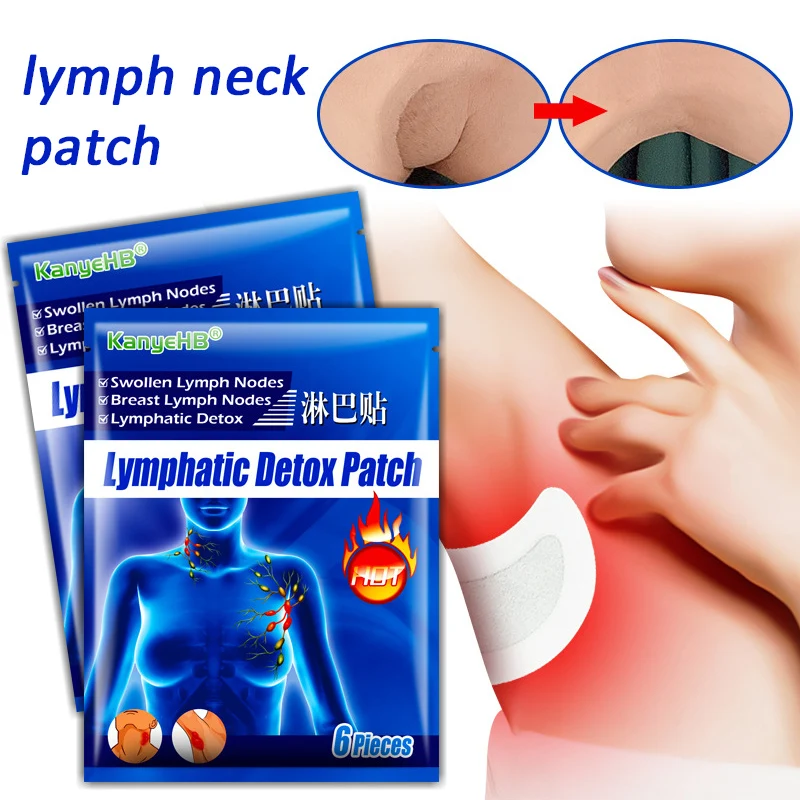 Chinese Herbal Lymphatic Detox Patches 8PCS/Bag Skin Care Anti-Swelling Plaster for Armpits & Neck NOV99 |