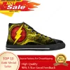 Hot Flash Logo Symbol Superhero Thunder Lightning Casual Cloth Shoes High Top Comfortable Breathable 3D Print Men Women Sneakers 1