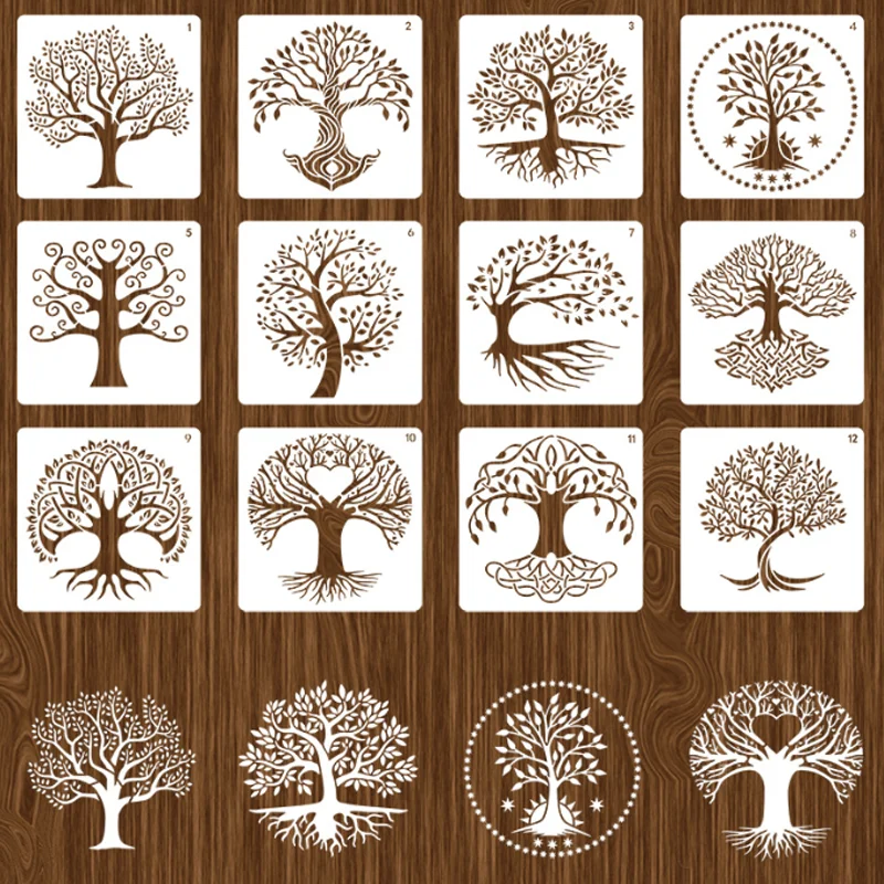 15-15cm-Tree-Of-Life-Stencils-DIY-Layering-Wall-Scrapbooking-Coloring ...
