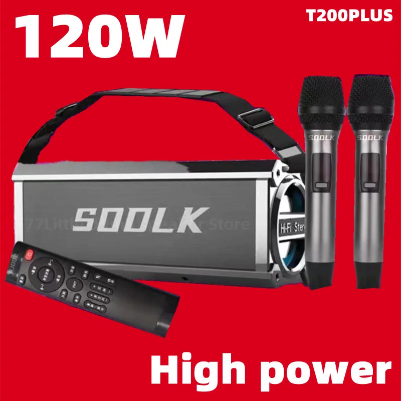 

caixa de som 120W high power bluetooth speaker outdoor subwoofer portable wireless waterproof speaker TWS stereo with microphone