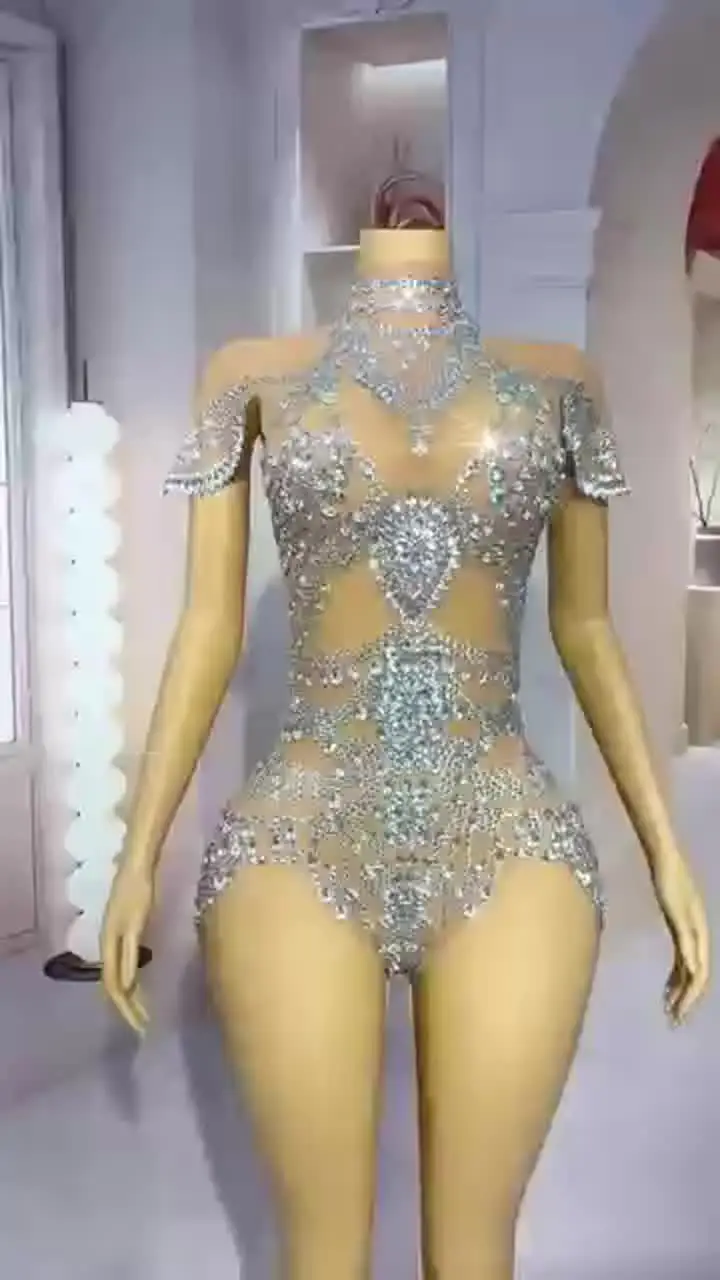 Сексуальный прозрачный боди для бара и ночного клуба