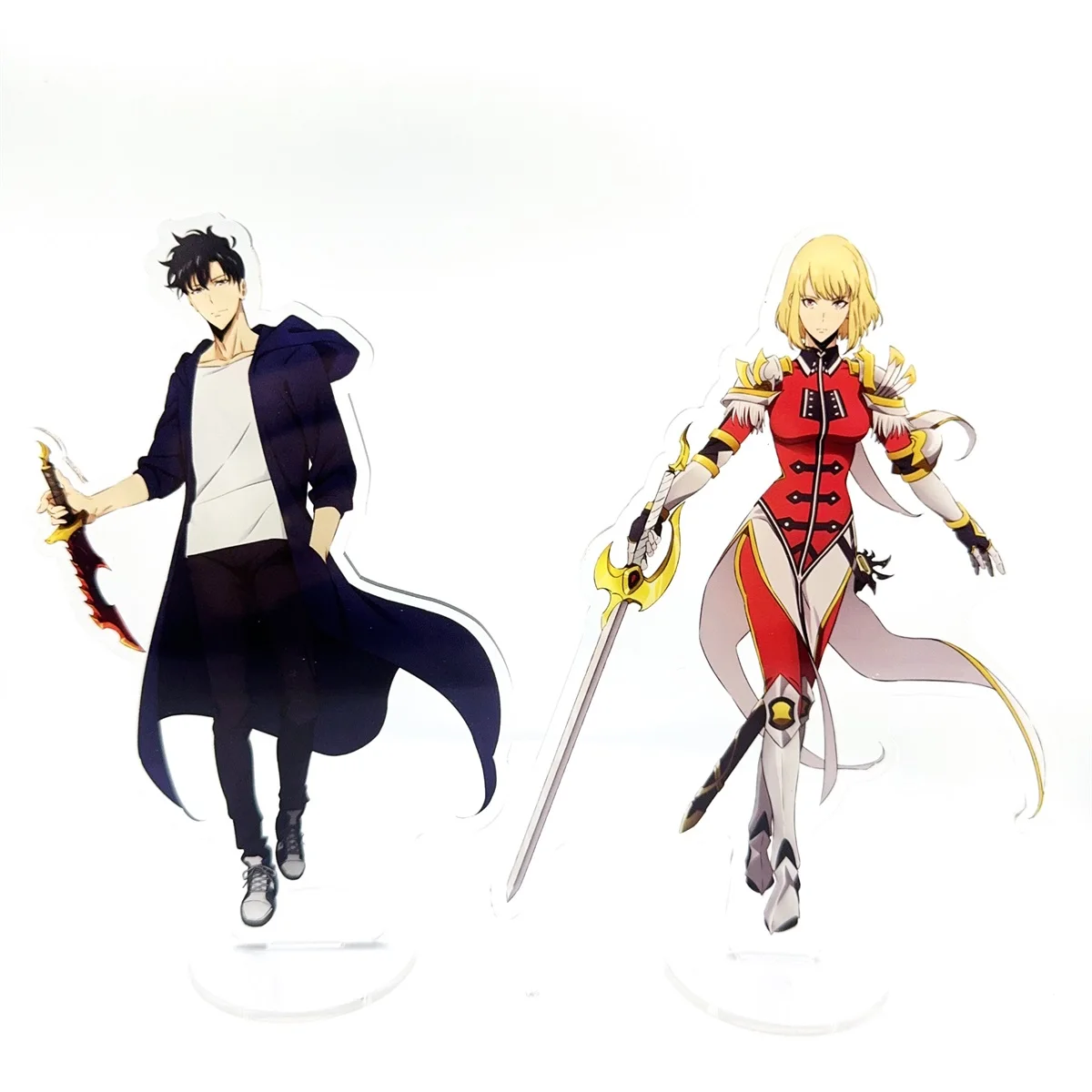 Set Décoration Solo Leveling - 6 Badges Acryliques & Porte-clés, Fan Art, Double Face, Pour Sac, Bureau Ou Collection