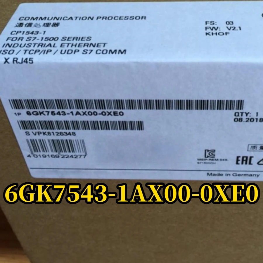 

New communication processor CP 6GK7 543-1AX00-0XE0 6GK75 43-1AX00-0XE0 6GK7543-1AX00-0XE0 Fast delivery One-year warranty