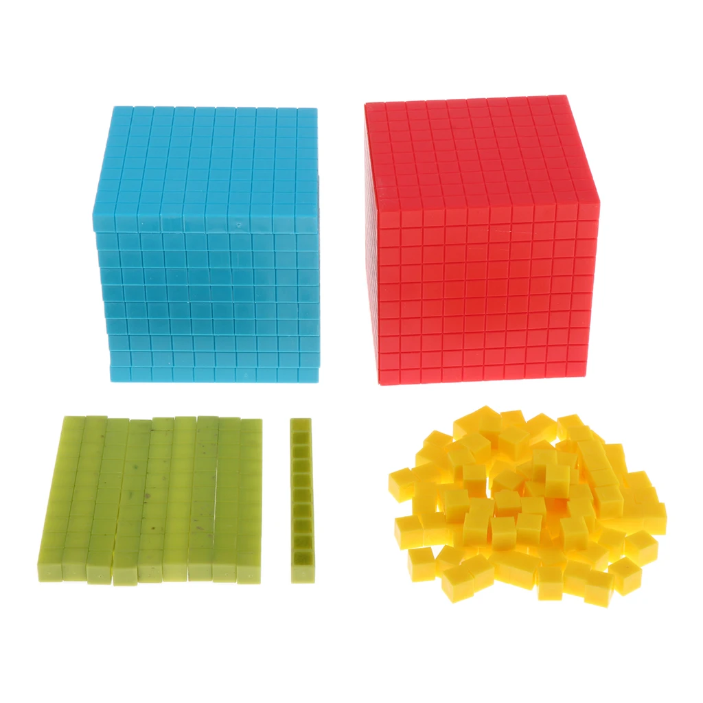 121x Montessori Math Decimal Cube Kid`s Preschool Educational Toys 10cm