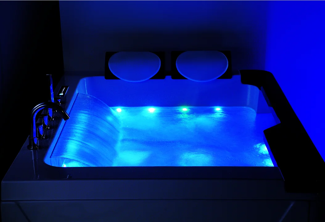 Whirlpool Massage Bathtub Sexy Spa Tub with Water Fall Air Bubble Jacket 2People Luxury Configurations 170x120x68cm 3