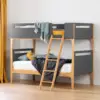 South Shore Bebble Bunk Bed, Twin, Charcoal Gray and Exotic Wood 1