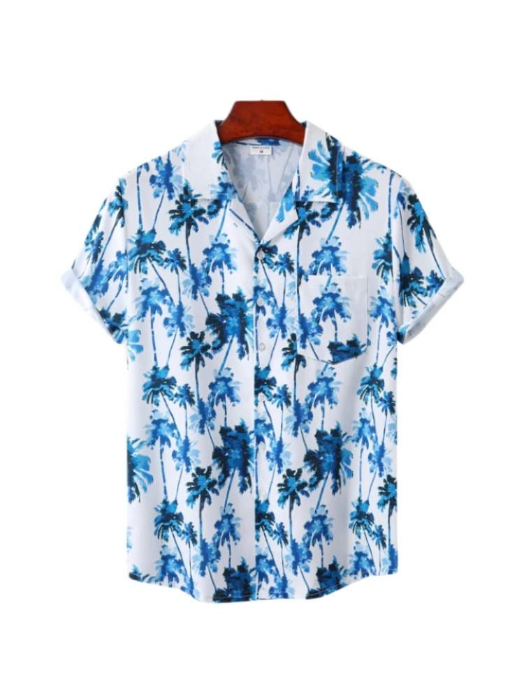 Hawaiian Summer Men's Casual Shirt Short Sleeved Oversized 3D Printed Anime Pattern Clothing Harajuku Top Fashion Sale Floral