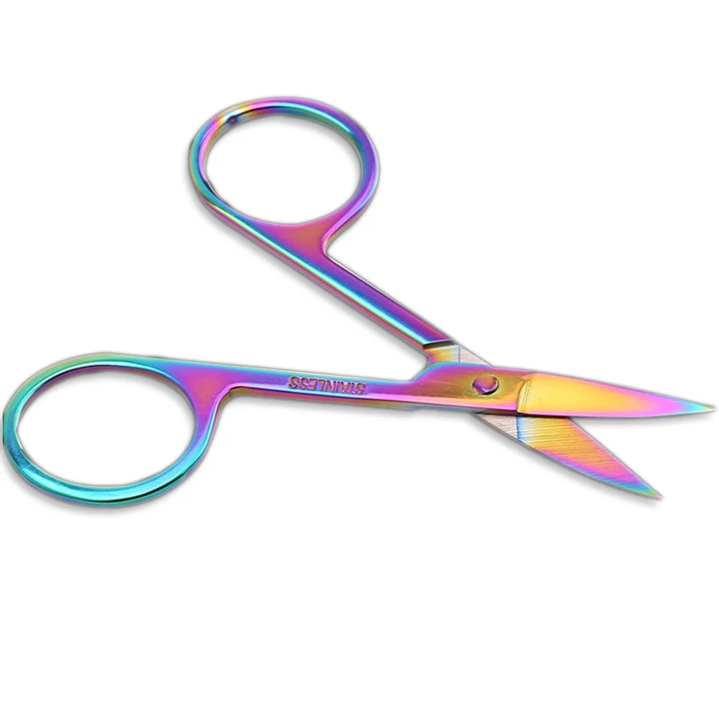 Stainless Steel Curved Tip Thin Blade Cuticle Scissors Nail Clippers Trimmer Dead Skin Remover For Manicure Makeup Eyebrow Tools