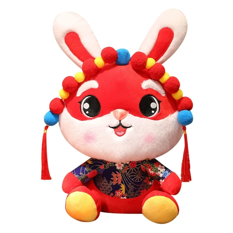 

Chinese Style Couple Red Rabbit Shape Toy with Multi Size Luck for Family DropShipping