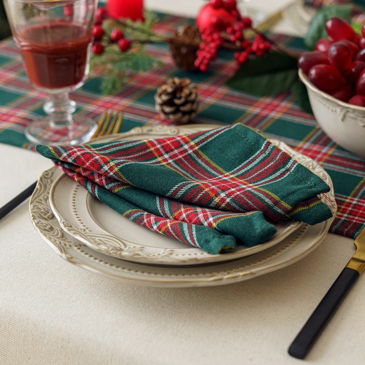 Tablecloth Napkins Kitchen Dining Napkins Cloth 6/12/24pcs 40x40cm polyester napkins