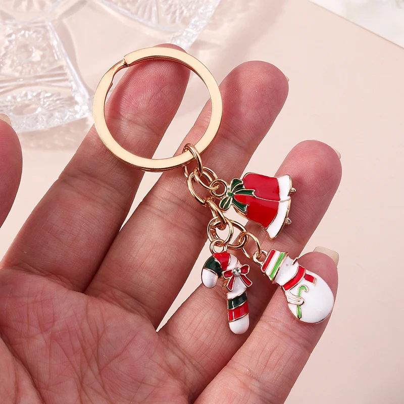 Leslie niedlichen Weihnachten Schlüssel bund Cartoon Schneemann Santa Hirsch Weihnachts baum Schlüssel bund für Frauen Weihnachts feier Neujahr Schmuck Geschenke – Detail 17