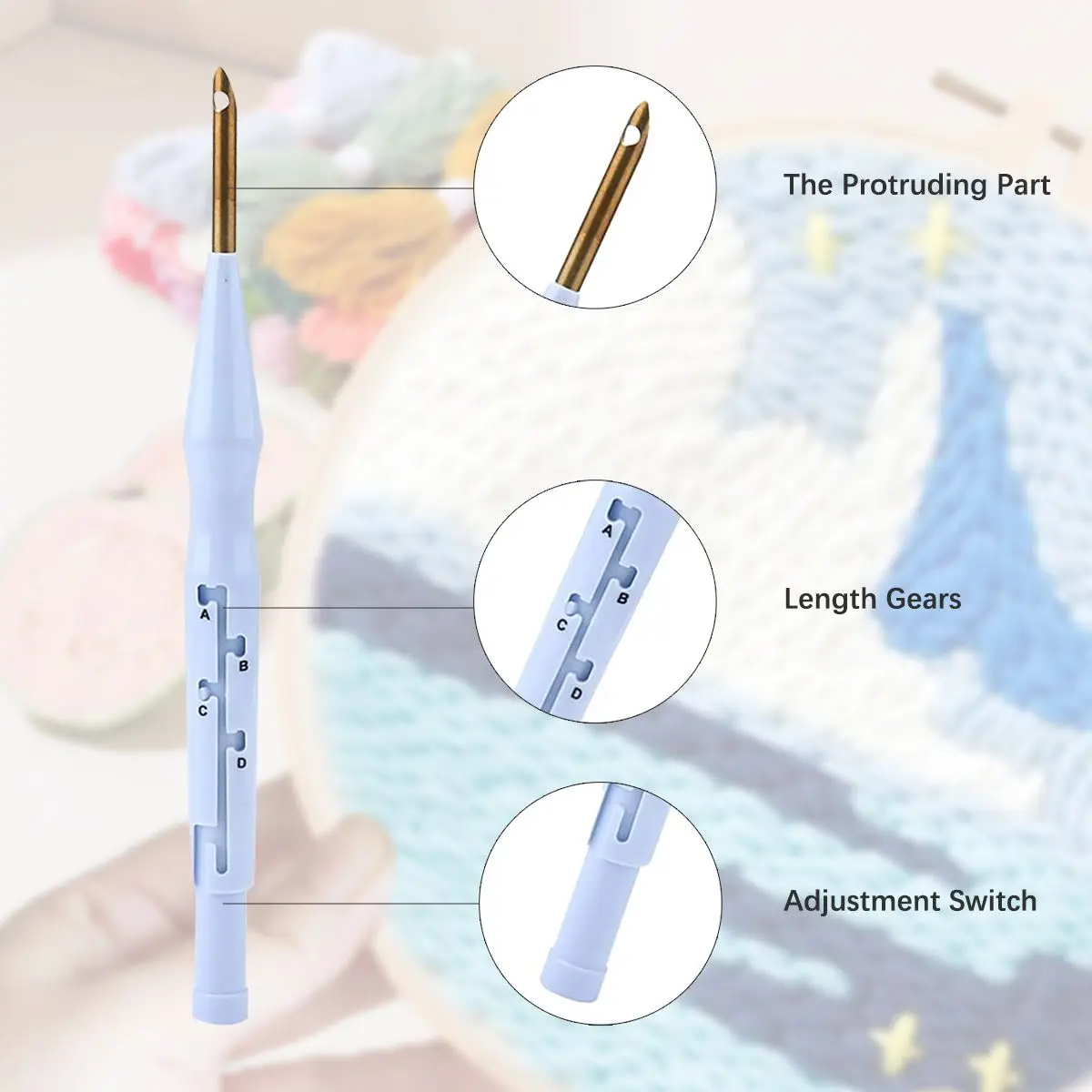 Punch Needle Kit by VelmoraMart – Beginner-friendly punch needle embroidery kit for DIY crafts, handmade art projects, and creative embroidery designs