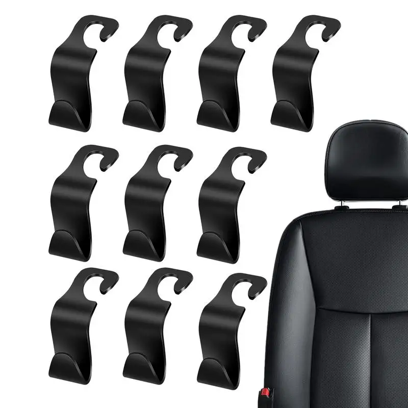 

10pc Car Seat Hook Organizer Purse Holder Portable Hanger Backseat Organizer Headrest Hooks Car Seat Back Interior Accessories