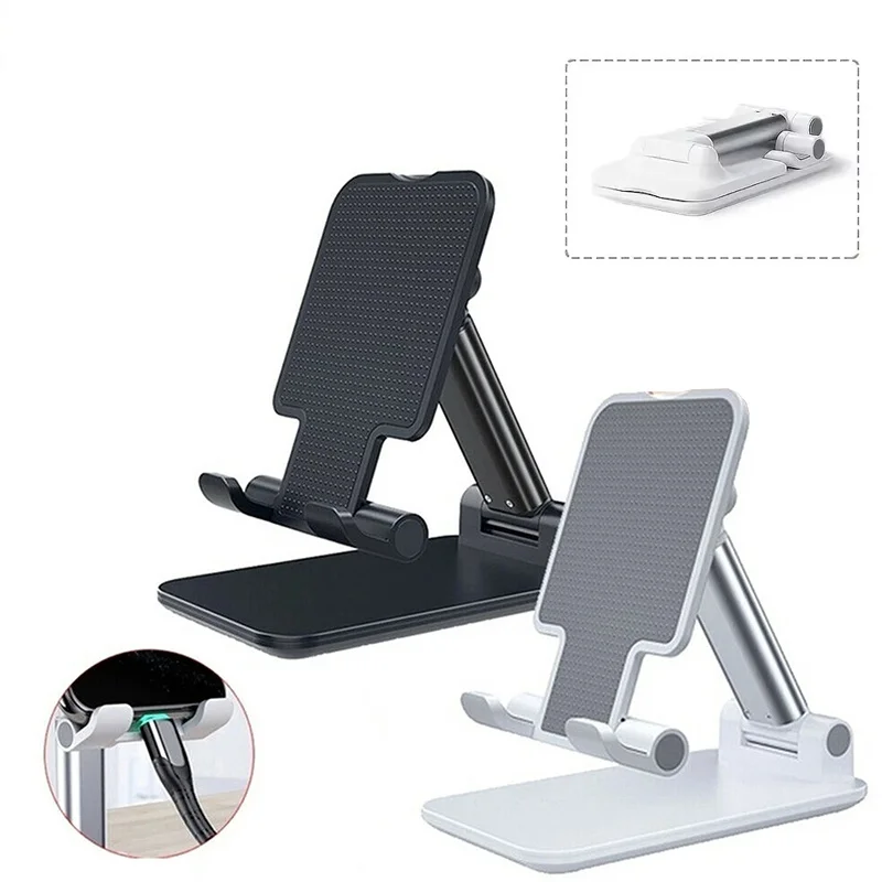 Soporte plegable para teléfono móvil, soporte ajustable para tableta de escritorio, soporte Universal portátil para teléfono móvil para IPhone, IPad, Xiaomi Realme