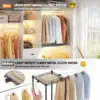 96 Inches Closet System, 8FT Walk In Closet Organizer with 3 Shelving Towers, Heavy Duty Clothes Rack 5