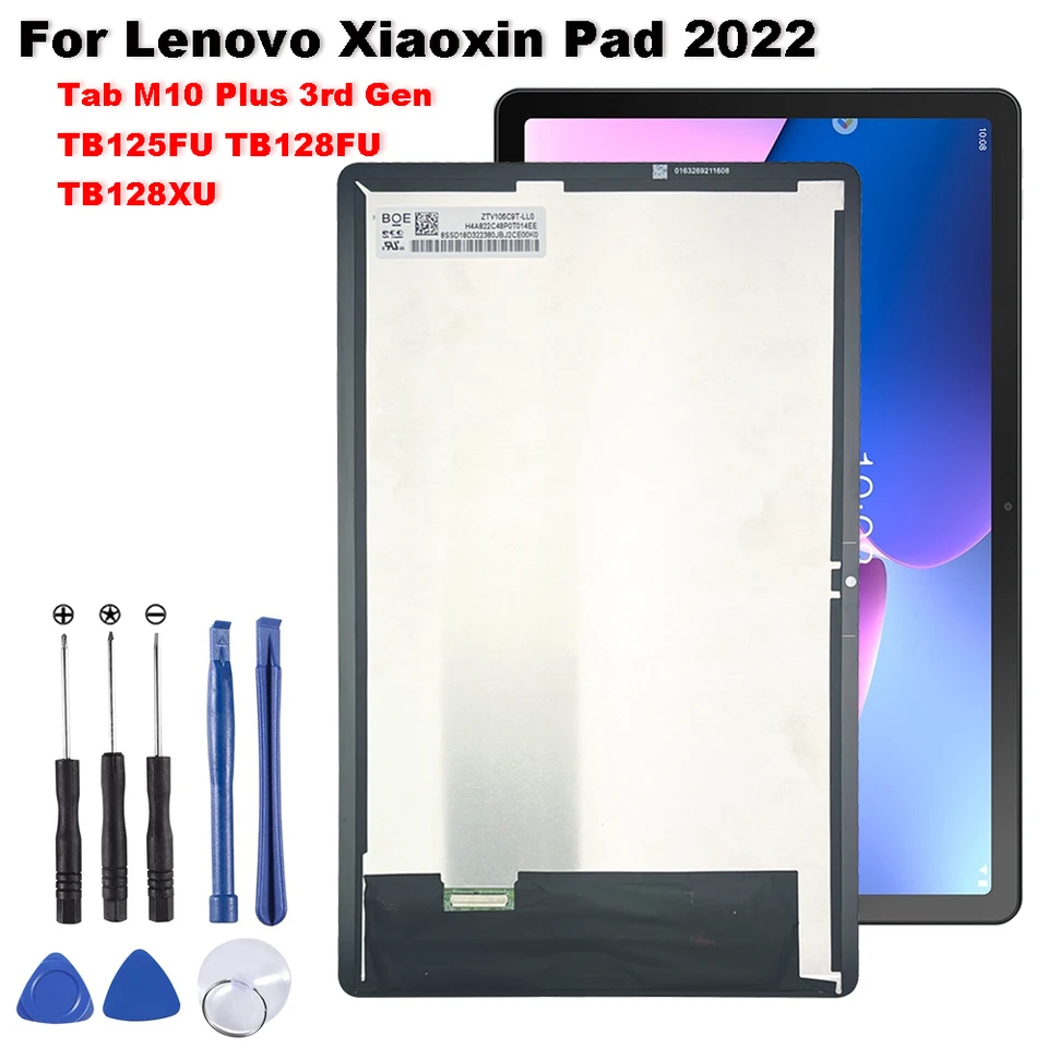 Écran LCD Tactile Complet Pour Lenovo Xiaoxin Pad 2022 TB128/TB128FU - Noir