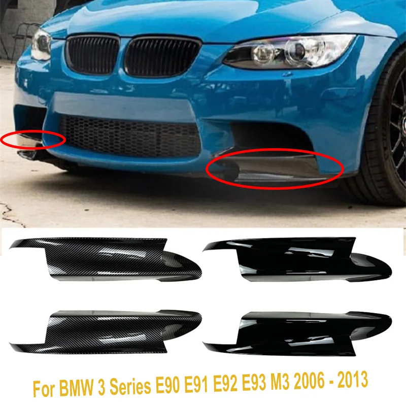 

Glossy Black Car Front Lower Side Spoiler Lip Cover Splitter Trim Protector For BMW 3 Series E90 E91 E92 E93 M3 2006 - 2013