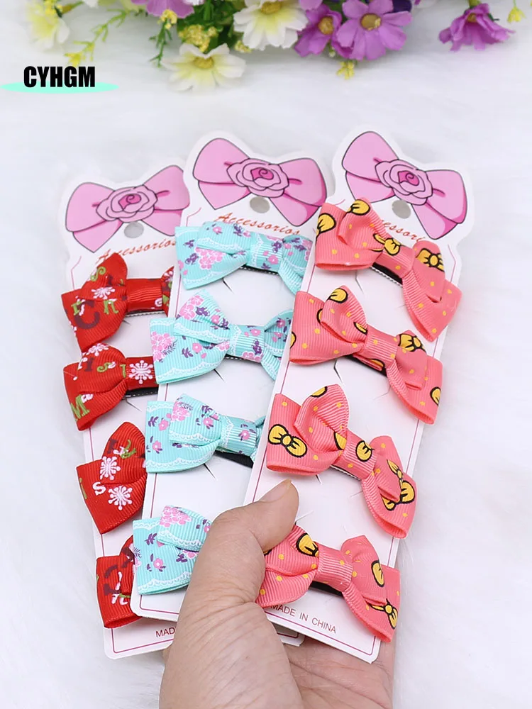 

wholesale new ribbon hair clips for girls silk hairpins set hair ties Fashion handmade Customized Barrettes C09-1