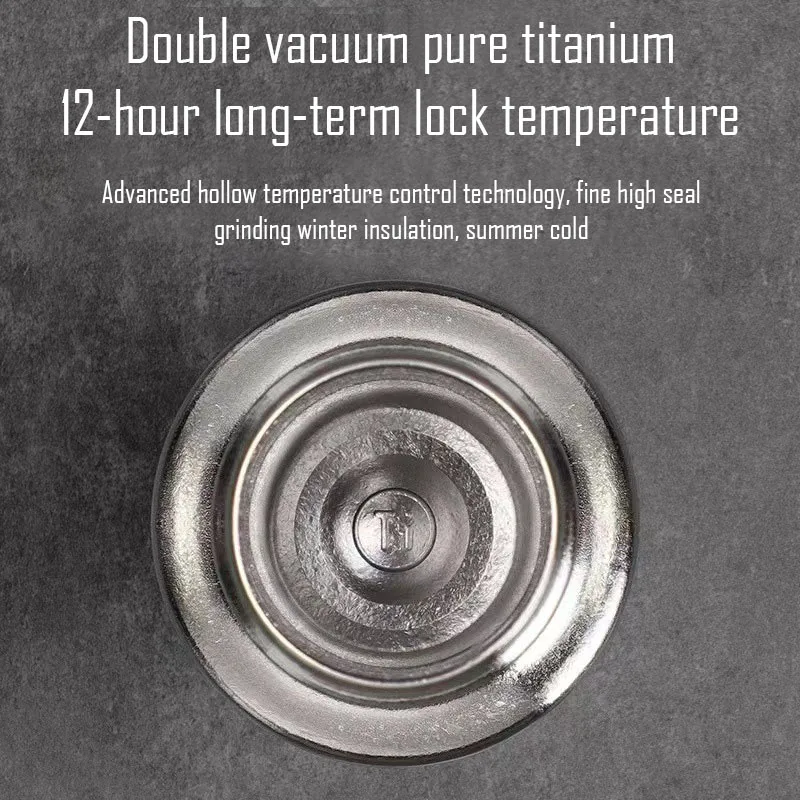 820ML Large Capacity Thermos Cup/Insulated Kettle Double Layer Pure Titanium Vacuum Flasks Drinkware Outdoor Sports Water Bottle