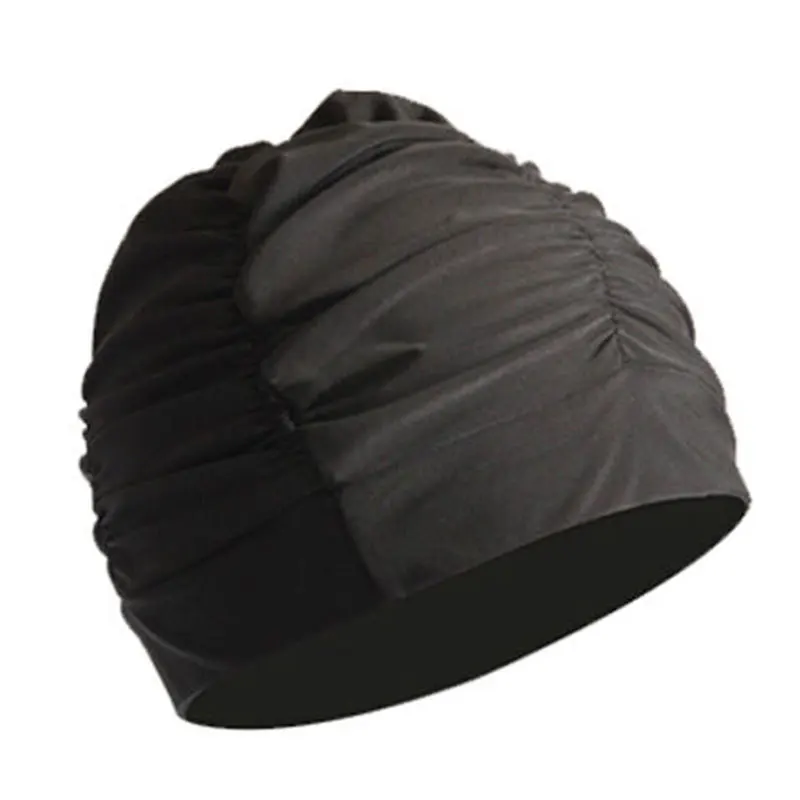 Swimming Hat Women Unisex Girls Long Hair Bathing Cap Swimming Cap Stretch Drape Free Size Swim Pool Sport Elastic Nylon Turban 5