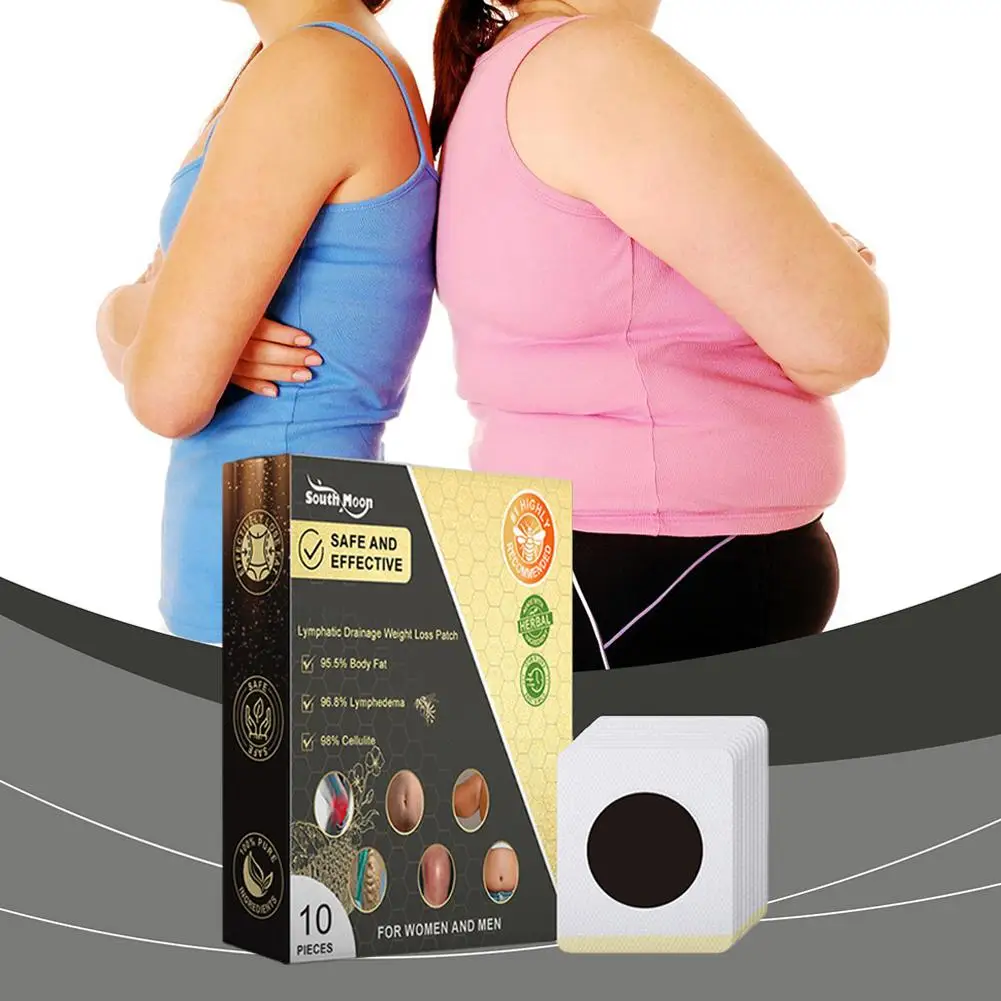 10Pcs Bee Patches Promote Circulation Weight Loss Belly Slimming Patch Relieve Stress For Lymphatic Detoxification