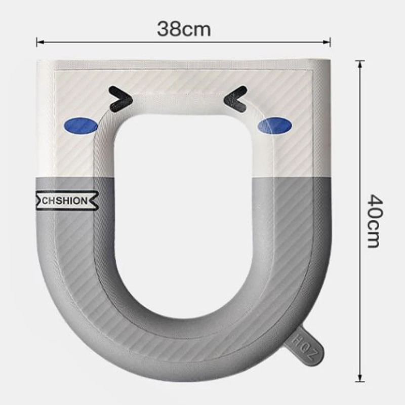 Reusable Waterproof Toilet Seat Cover Washable Cover Pads Non-Slip Toilet Seat Home Travel Use Bathroom Accessories