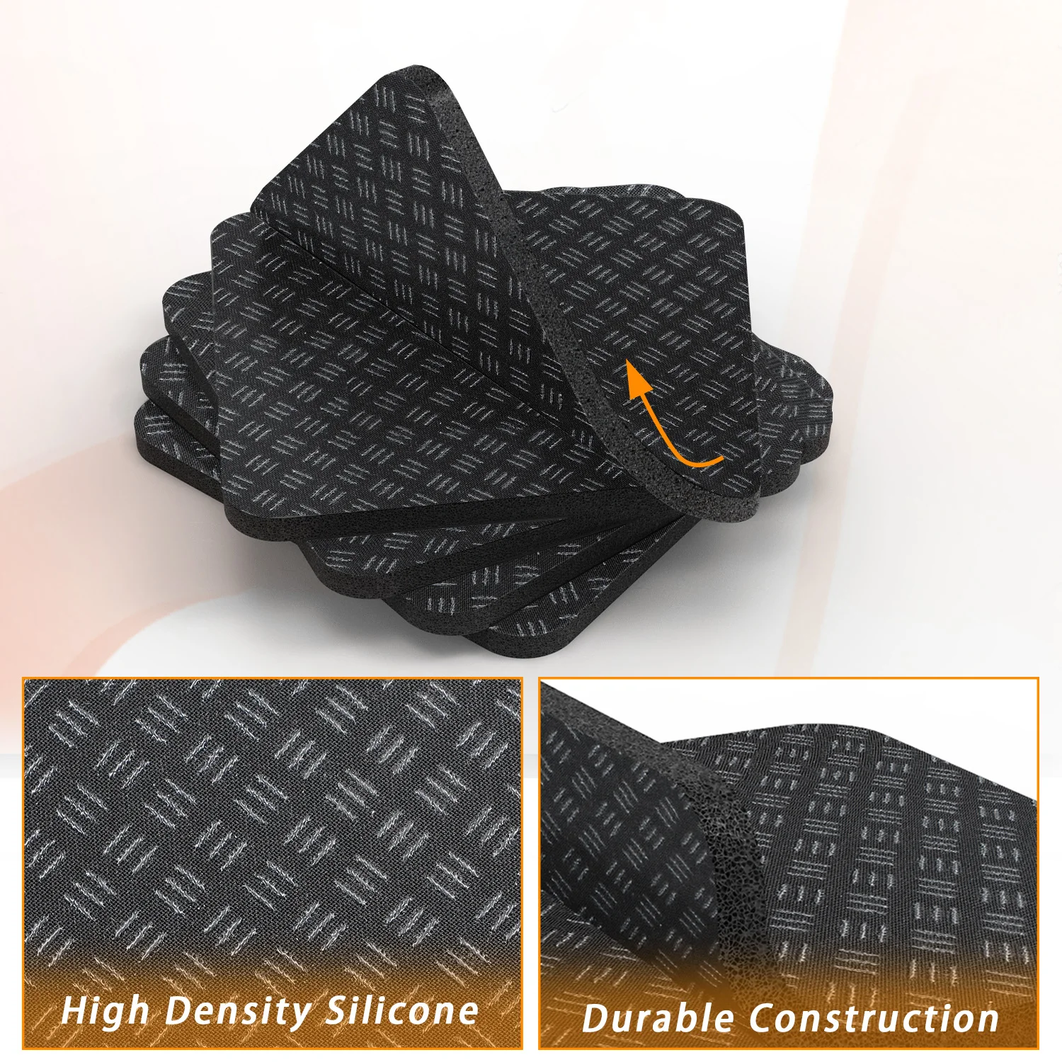 Anti-Slip Equipment Pads for Gym Machines Mats with Double-Sided Silicone Coating, Shock-Absorbing Floor Protectors