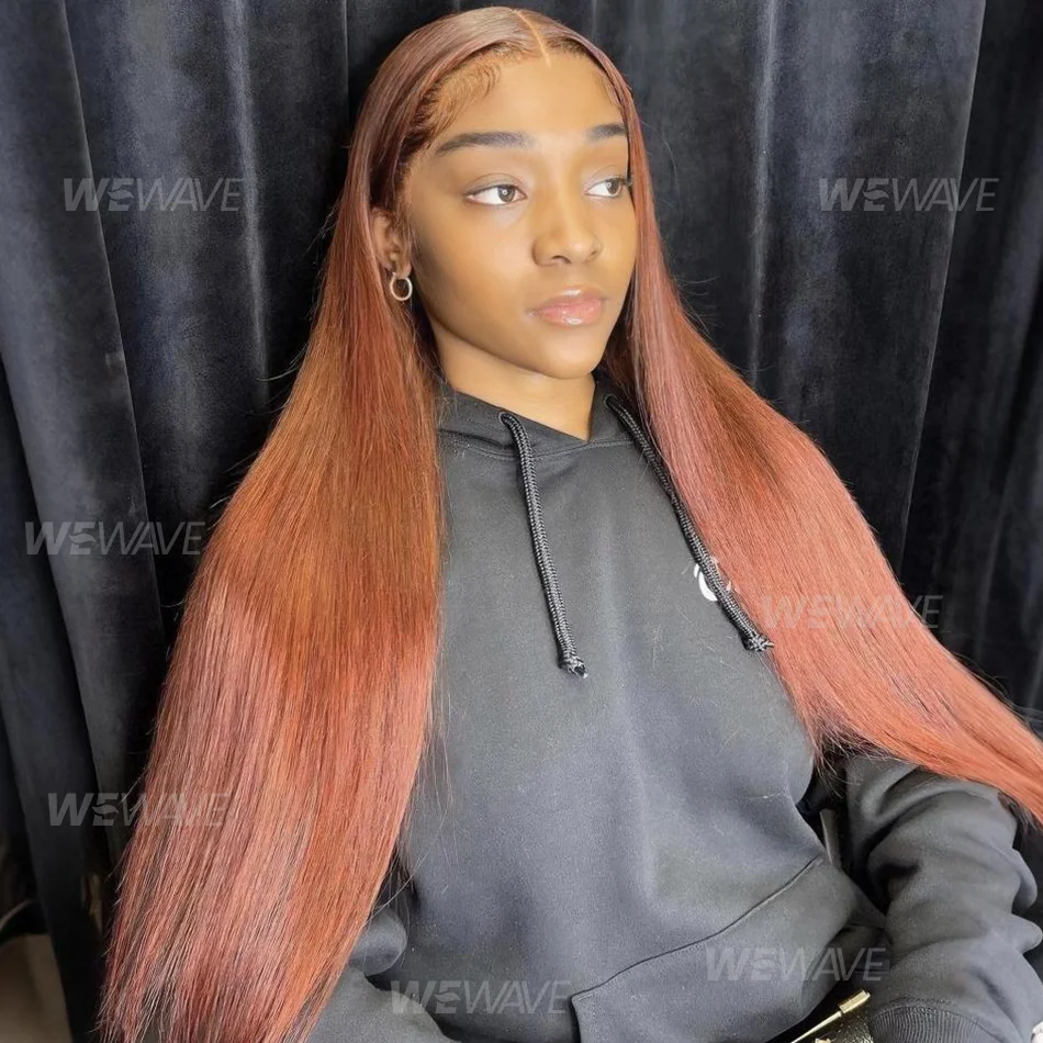 Straight 13X4 Lace Front Wigs Chocolate Brown Transparent Lace Frontal Wigs Human Hair 180% Density Dark Brown Human Hair Wigs