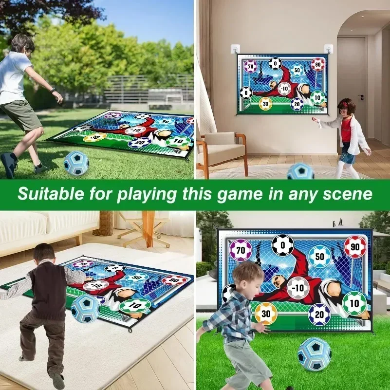 Football training mat soccer game mat set mat with adhesive indoor multiplayer competitive outdoor toss with Velcro goal game boy gift