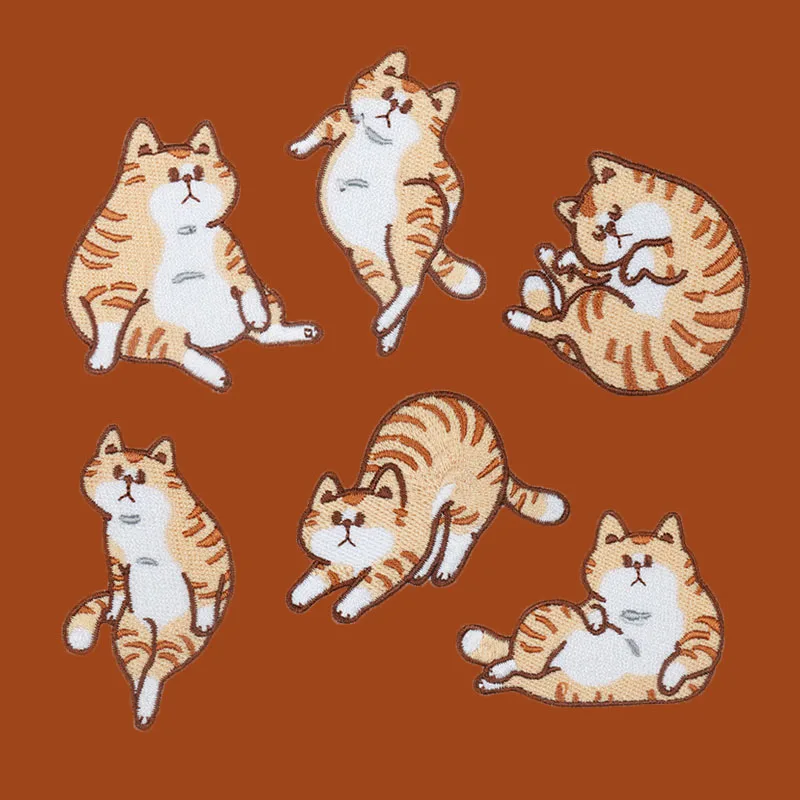 Süße Katze Bügeln Stickerei Patches für Kleidung Kinder Parches Termoadhesivos für Rucksäcke Hemd Jeans DIY Swe Reparatur Loch Patch