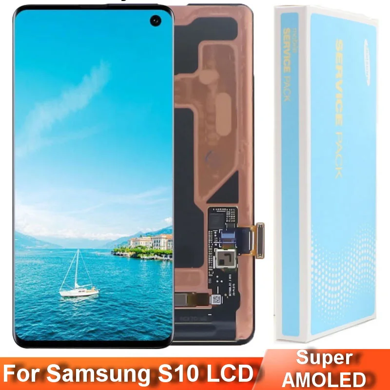SUPER AMOLED 6,1 'S10 ЖК-экран для SAMSUNG Galaxy S10 G973 SM-G973F G973D/S G9730 G973U Дисплей сенсорный дигитайзер Замена