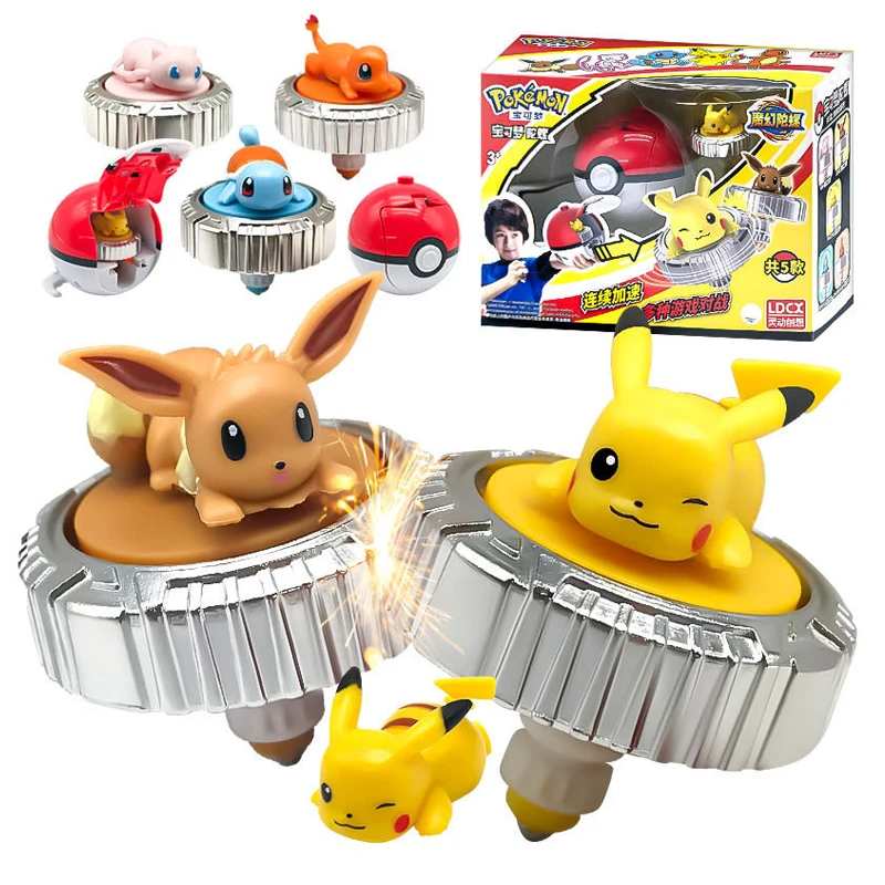 Pokemon Toys Ball Battle Gyro Pikachu Charmander Squirtle Mew Action Figure Modello Pokeball Regalo Di Compleanno Per Bambini